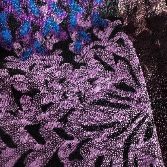 'Magic' Funky Abstract Colorful Floral Print Vest, Size Measurements In Photos - Picture 5 of 8